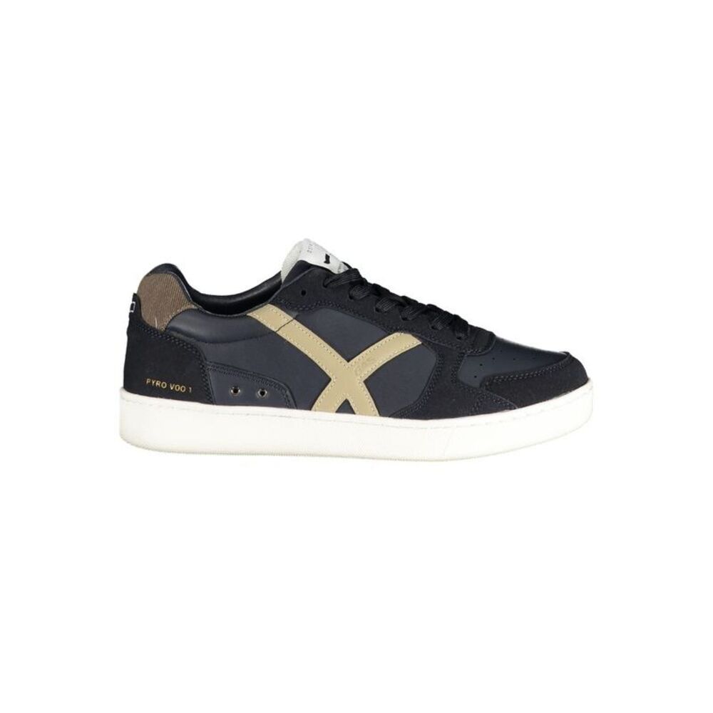 Gas Blue Polyurethane Men Men's Sneaker